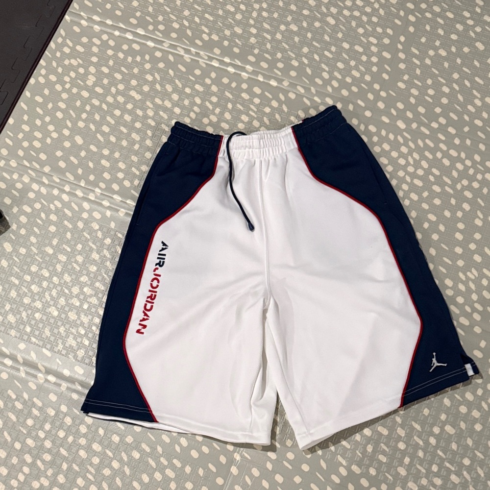 Jordan Navy and White Athletic Shorts